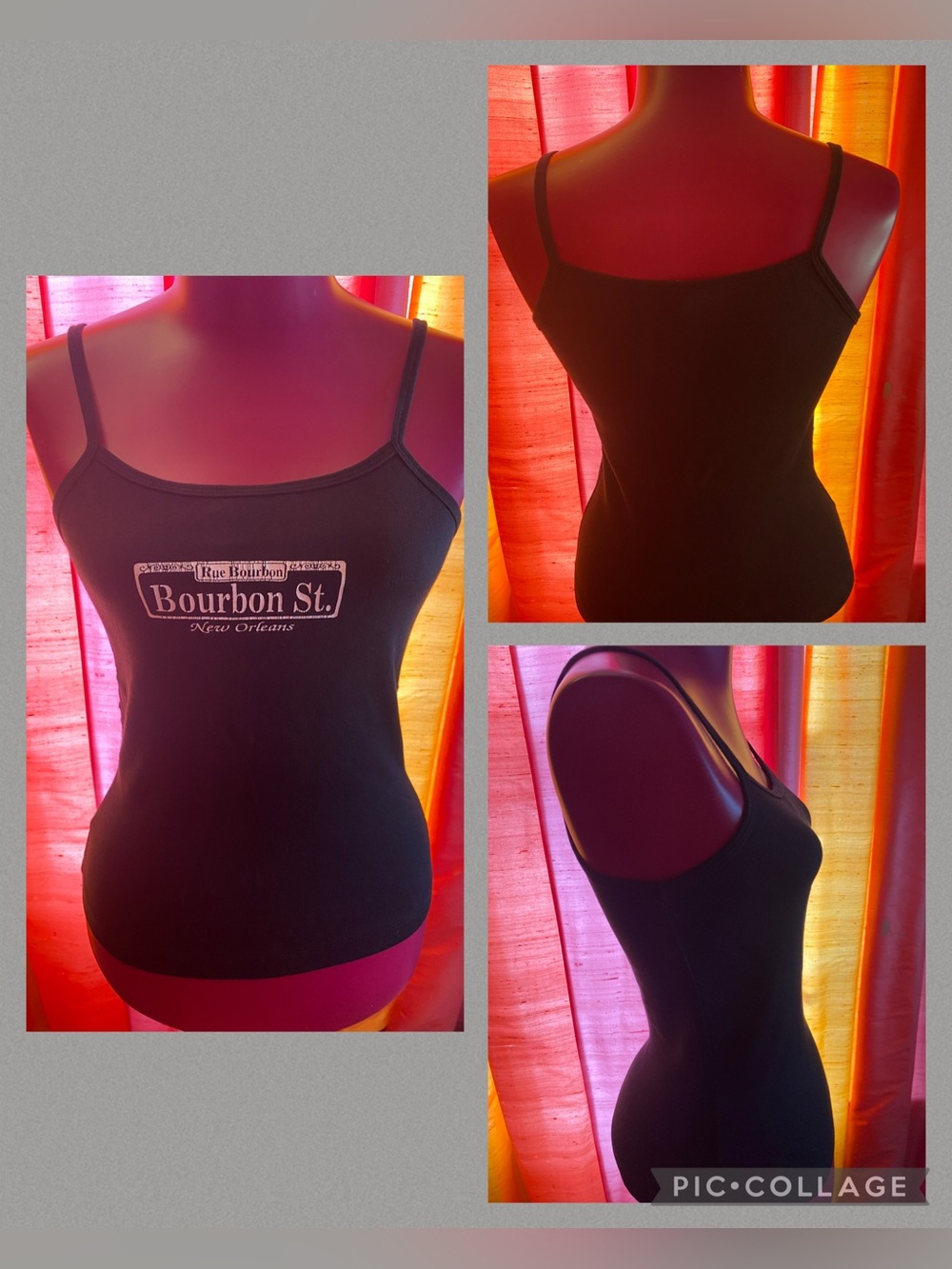 Black Bourbon St New Orleans Tank Top (M)